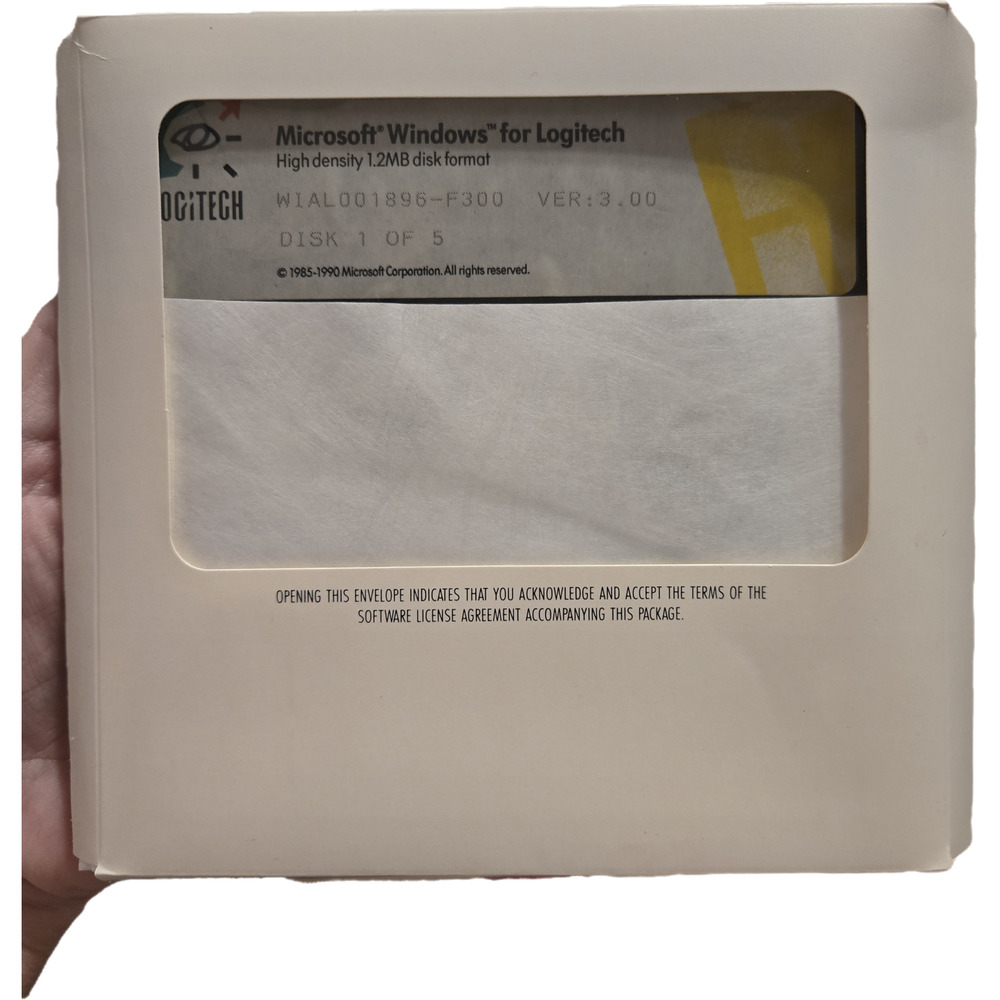 Microsoft Windows 3.0 Logitech Edition Vintage Software Retro Software Operating - Picture 7 of 9